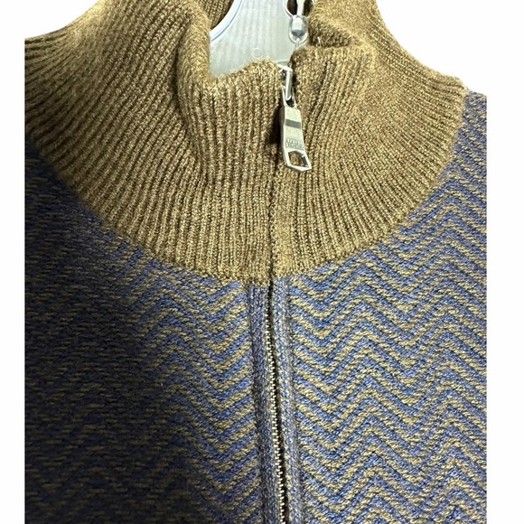 Banana Republic Men's Multicolor Zip-Up Sweater - Medium - Picture 5 of 7